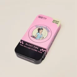 プレミアムBlazy Susan Tips in Tin Pink 100本入